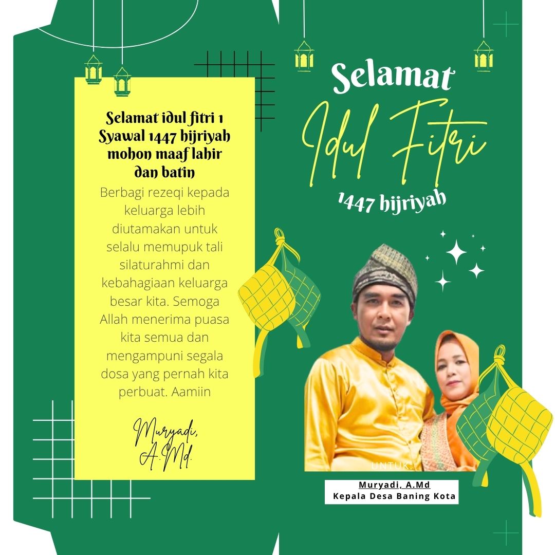 Selamat idul fitri 1 Syawal 1447 hijriyah mohon maaf lahir dan batin